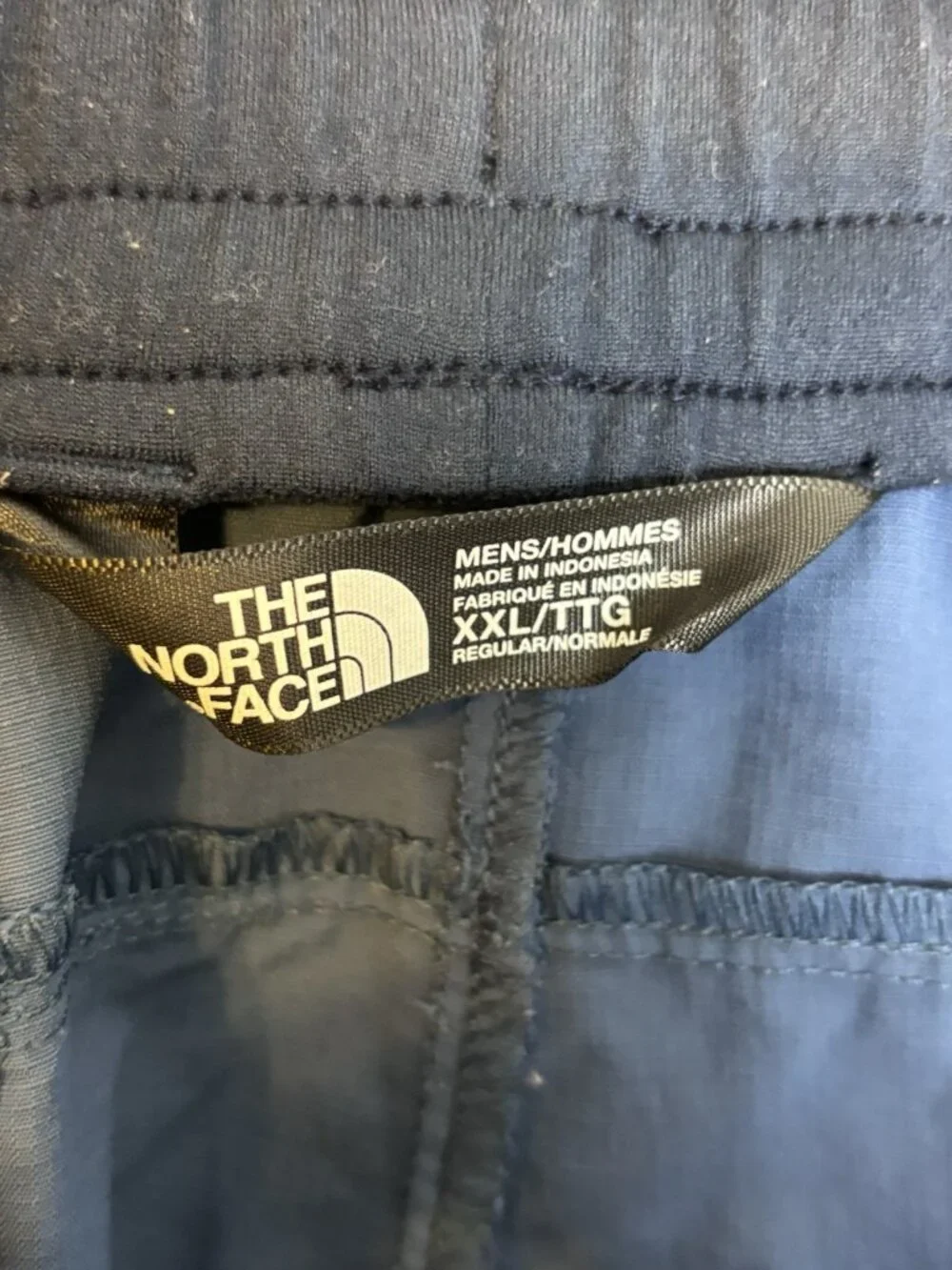 North Face Shorts Mens XXL Blue Pull On Adventure Drawstring Trunks Hiking